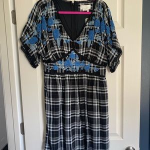 Anthropologie black and white dress Size 10
